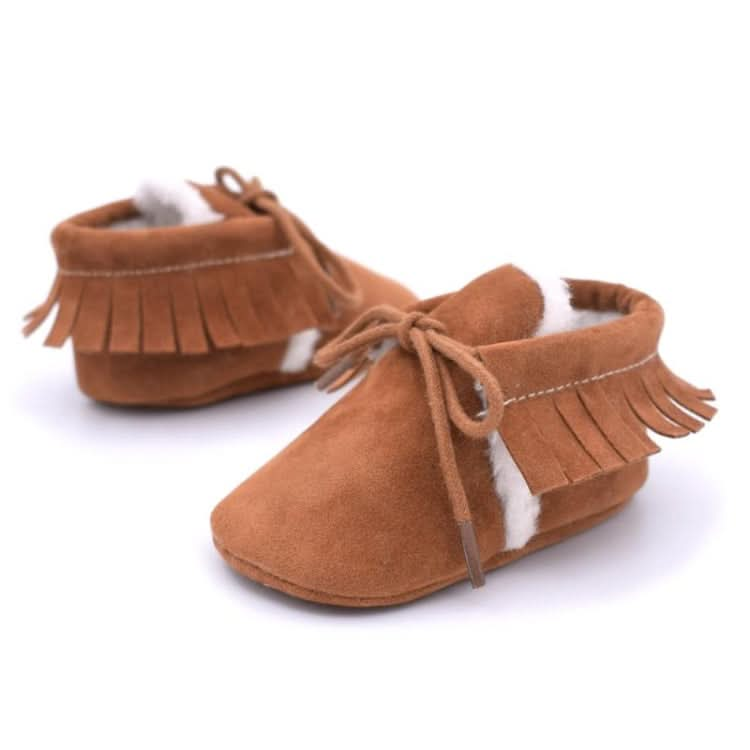 Baby Moccasins Shoes Fringe Soft Soled Non-slip Footwear Crib Shoes PU Suede Leather First Walker Shoes Reluova