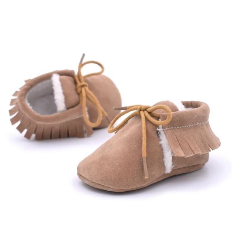 Baby Moccasins Shoes Fringe Soft Soled Non-slip Footwear Crib Shoes PU Suede Leather First Walker Shoes Reluova