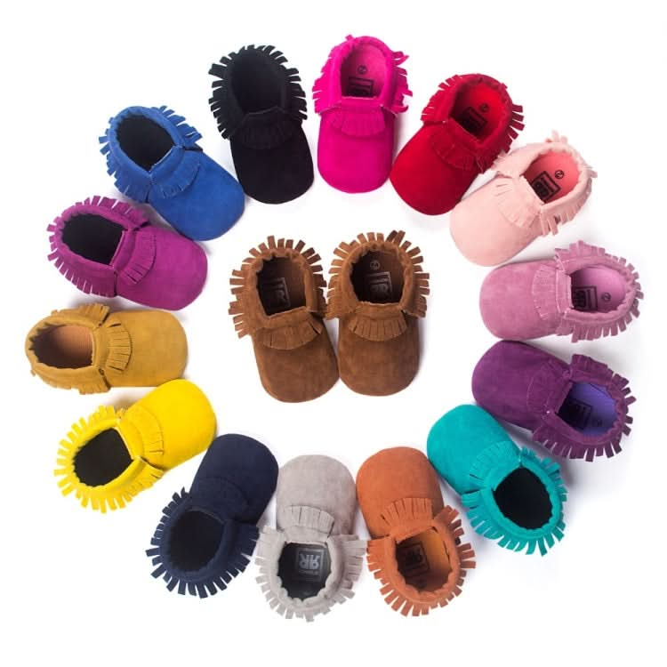 Newborn Baby PU Suede Moccasins Soft Shoes Fringe Soft Soled Shoes First Walker Reluova