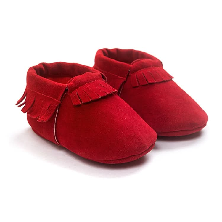 Newborn Baby PU Suede Moccasins Soft Shoes Fringe Soft Soled Shoes First Walker Reluova