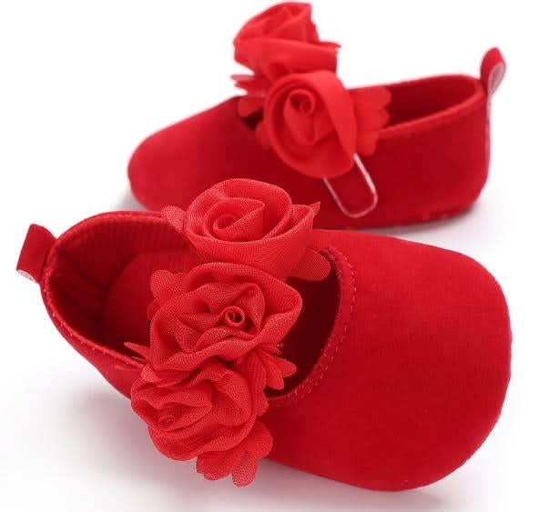 Lovely Flower Baby Girl Newborn Crib Shoes Soft Prewalker Anti-slip Baby Shoes Reluova