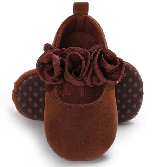 Lovely Flower Baby Girl Newborn Crib Shoes Soft Prewalker Anti-slip Baby Shoes Reluova