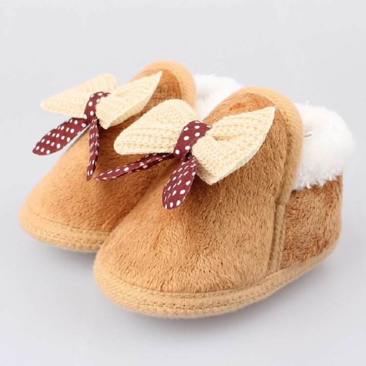 Spring Autumn and Winter Baby Cotton Shoes Boots Thick Warm Soft Bottom Bow Toddler Shoes Reluova