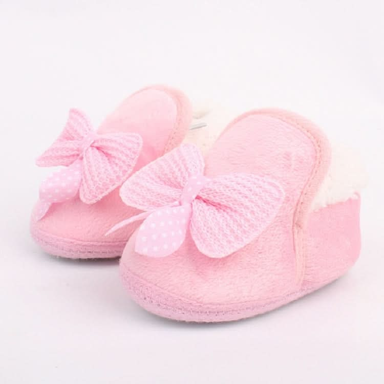 Spring Autumn and Winter Baby Cotton Shoes Boots Thick Warm Soft Bottom Bow Toddler Shoes Reluova