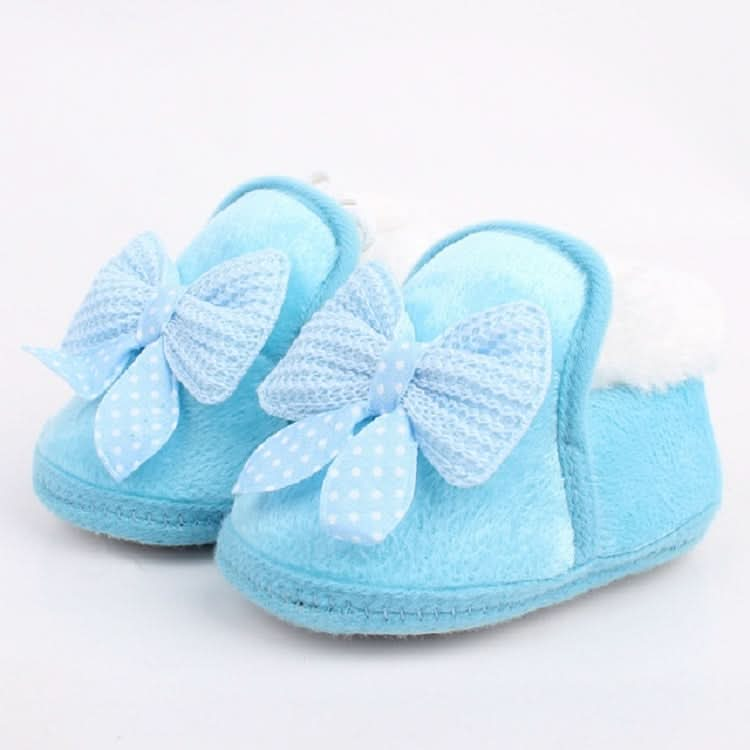 Spring Autumn and Winter Baby Cotton Shoes Boots Thick Warm Soft Bottom Bow Toddler Shoes Reluova