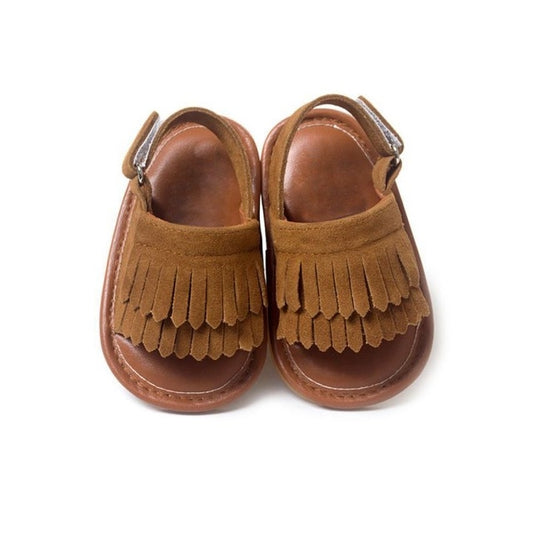 Casual Fashion PU Fringed Baby Sandals Reluova