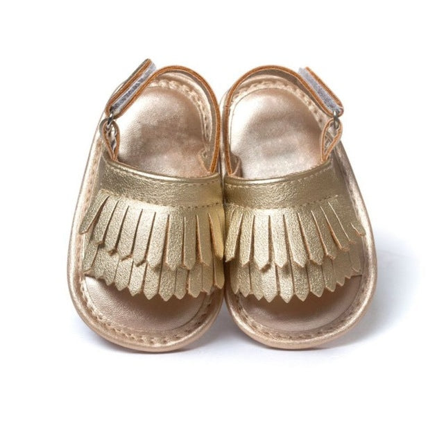 Casual Fashion PU Fringed Baby Sandals Reluova