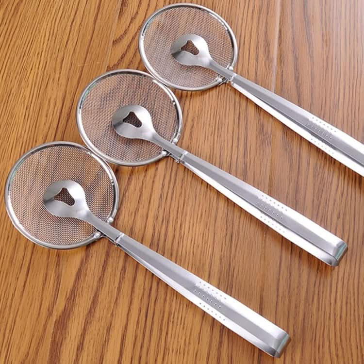 Stainless Steel Fried Food Drain Net Spoon with Clip - Reluova