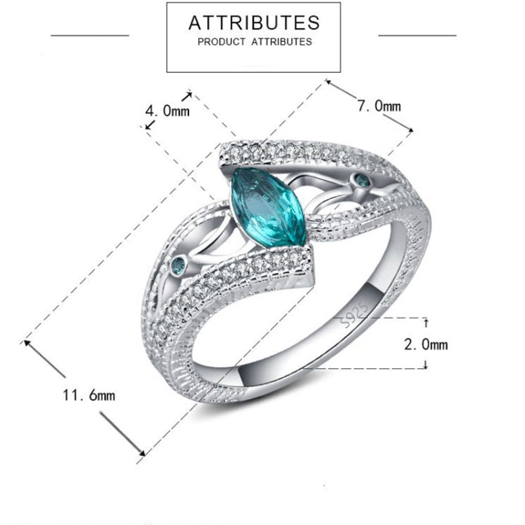 925 Sterling Silver Finger Rings Women Vintage Engagment Zircon Jewelry-Reluova