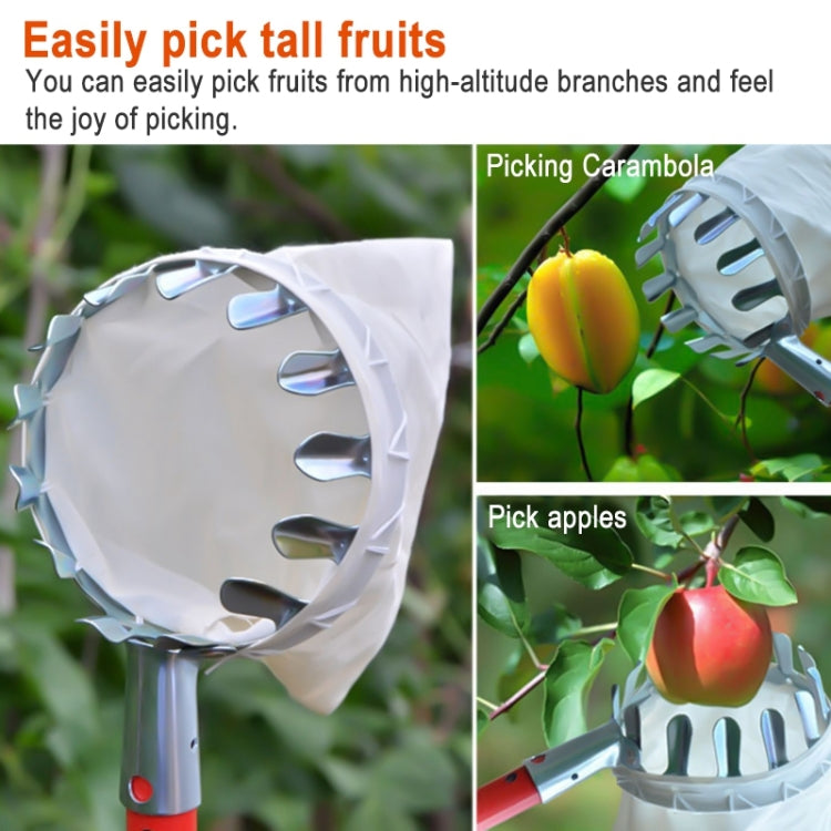 Metal Fruit Picker Convenient Fabric Orchard Gardening Apple Peach High Tree Picking Tools My Store