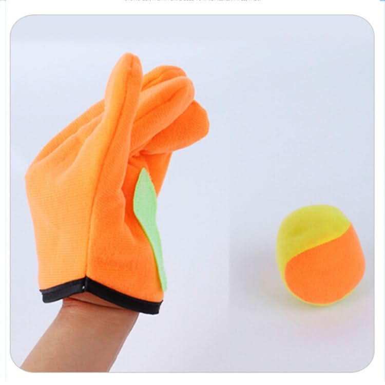 Outdoor Sports Toys Children Plush Sticky Ball Catching Gloves Set Reluova