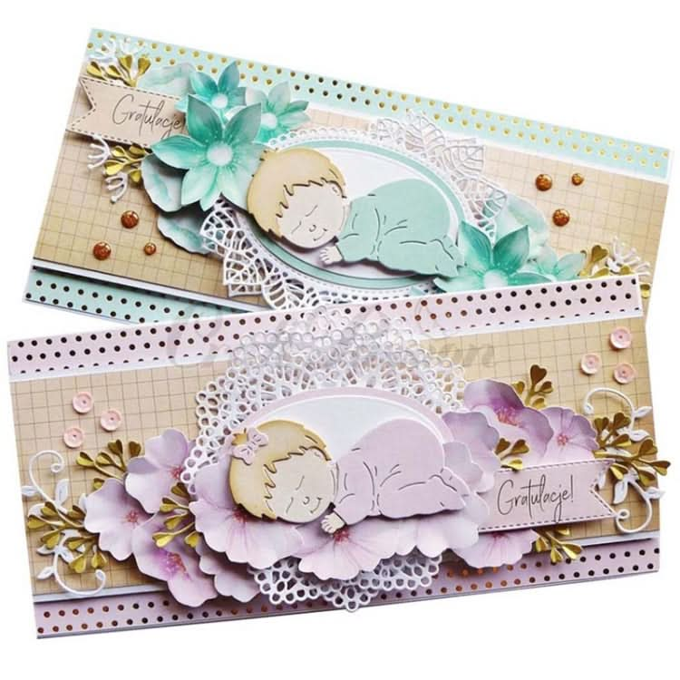 Sleeping Baby Knife Mold DIY Cutting Book Album Greeting Card Making Mold Reluova