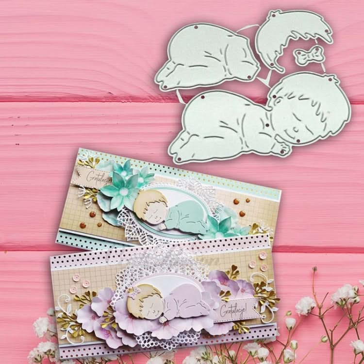 Sleeping Baby Knife Mold DIY Cutting Book Album Greeting Card Making Mold