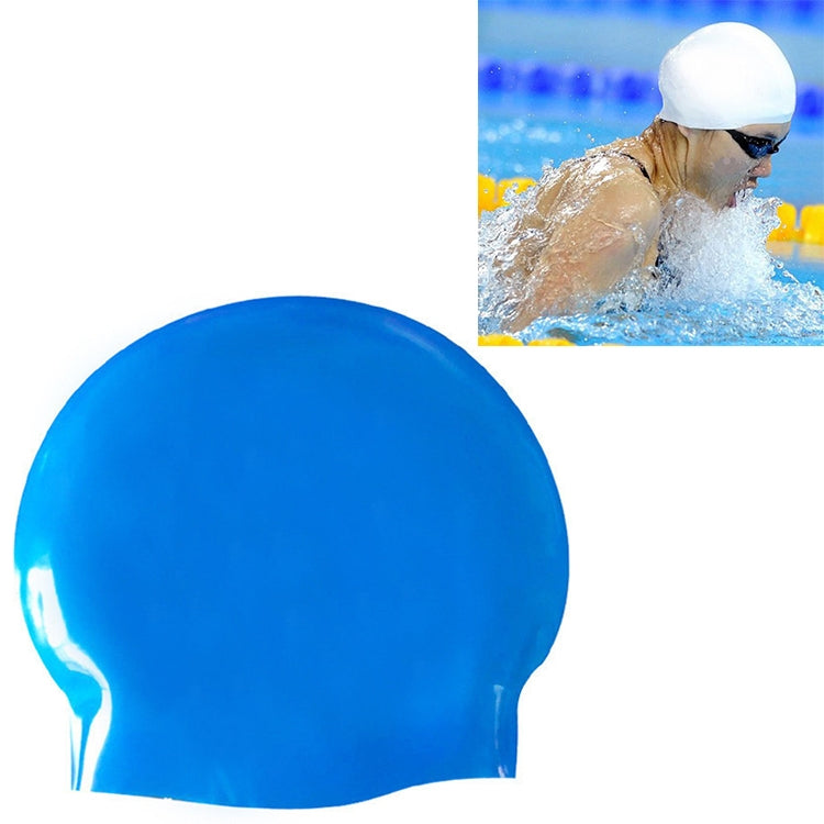 Glossy Seamless Pure Silicone High Elasticity Professional Swimming Cap