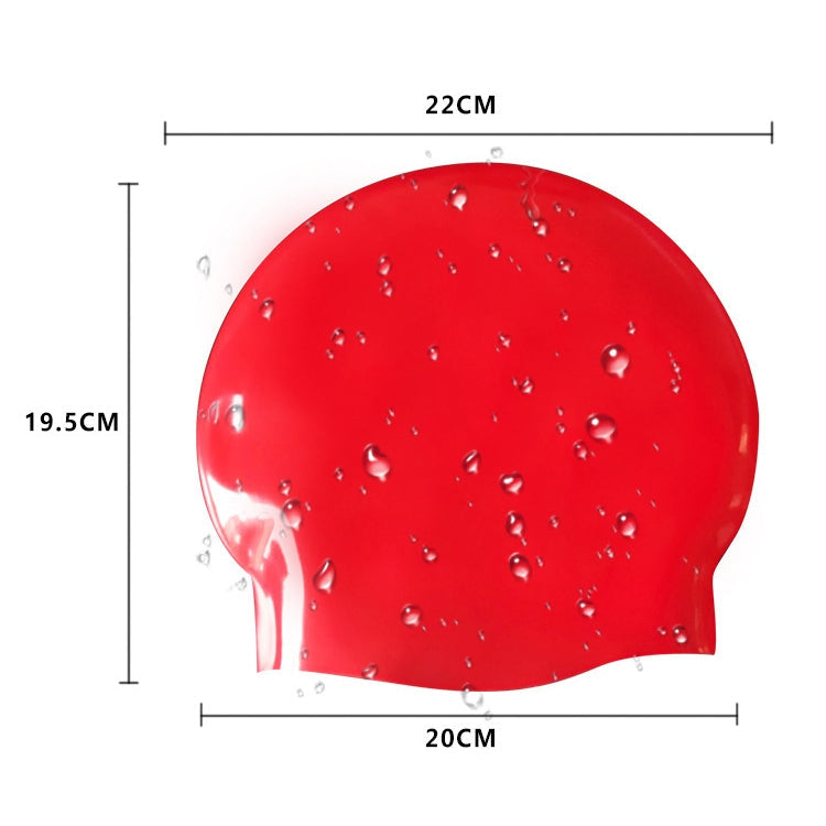 Glossy Seamless Pure Silicone High Elasticity Professional Swimming Cap Reluova