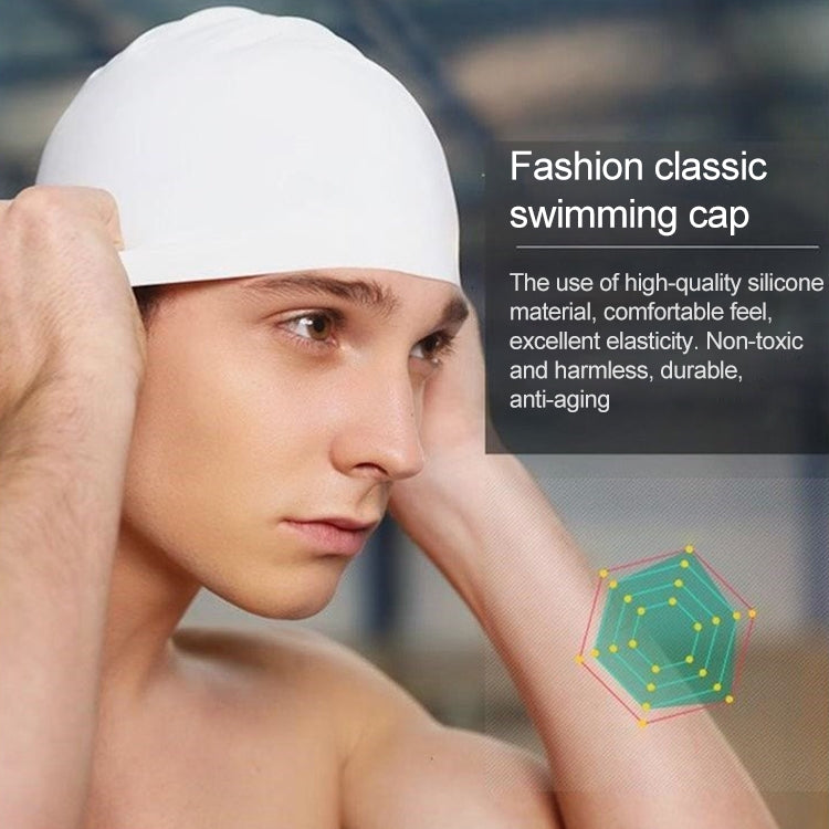 Glossy Seamless Pure Silicone High Elasticity Professional Swimming Cap Reluova