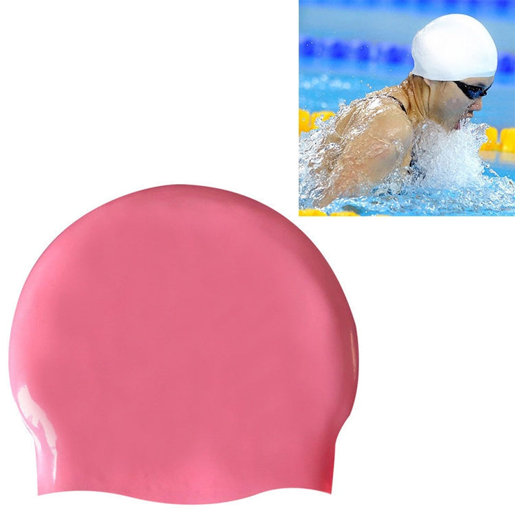 Glossy Seamless Pure Silicone High Elasticity Professional Swimming Cap Reluova