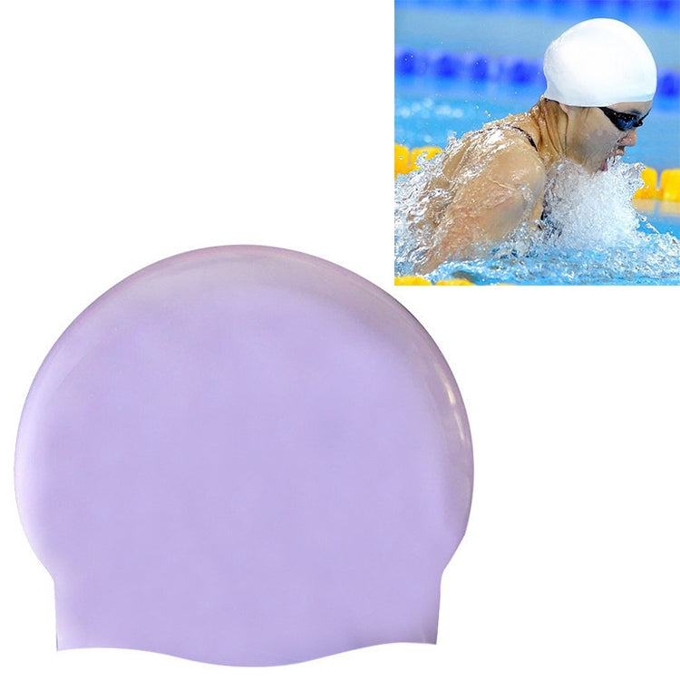 Glossy Seamless Pure Silicone High Elasticity Professional Swimming Cap