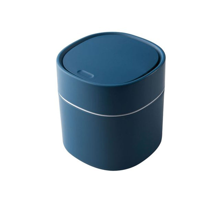 Household Mini Desktop Trash Can Covered Debris Storage Cleaning Cylinder Box Reluova