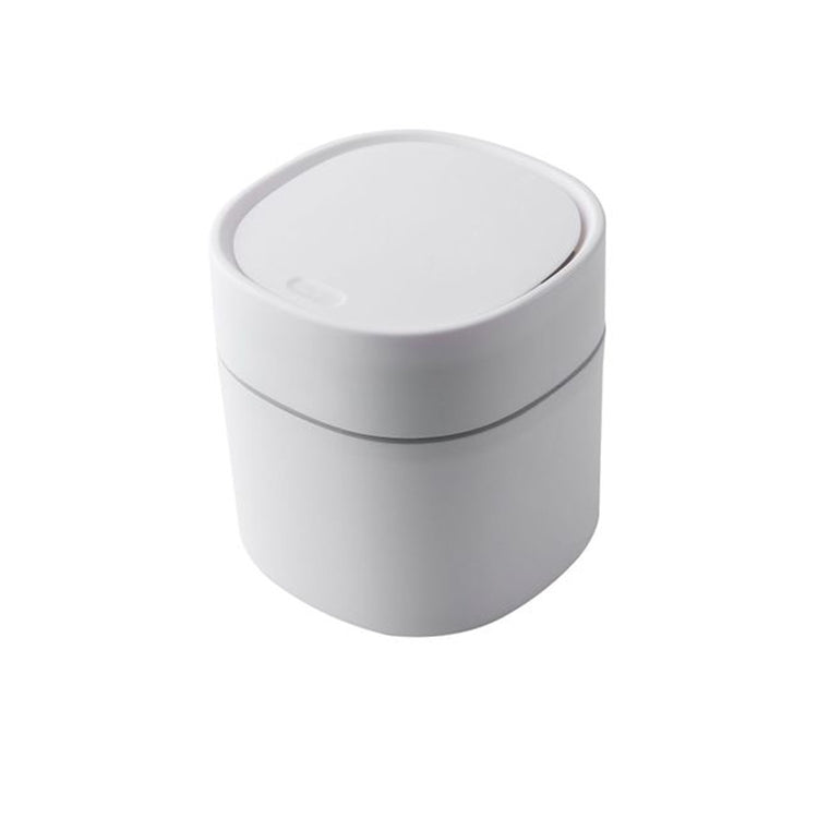 Household Mini Desktop Trash Can Covered Debris Storage Cleaning Cylinder Box Reluova