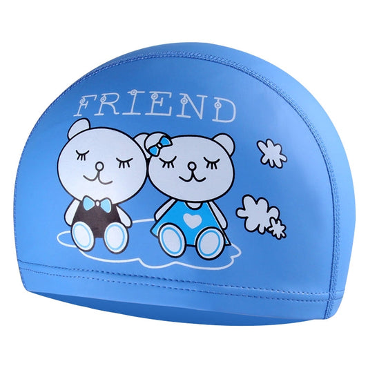 Children Waterproof Hair Care PU Coated Cartoon Pattern Swimming Cap Reluova