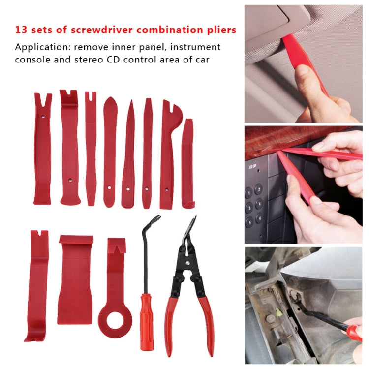 13 PCS Car Audio Disassembly Modification Tool Interior Door Panel Disassembly Screwdriver Installation Soundproof Repair Tool