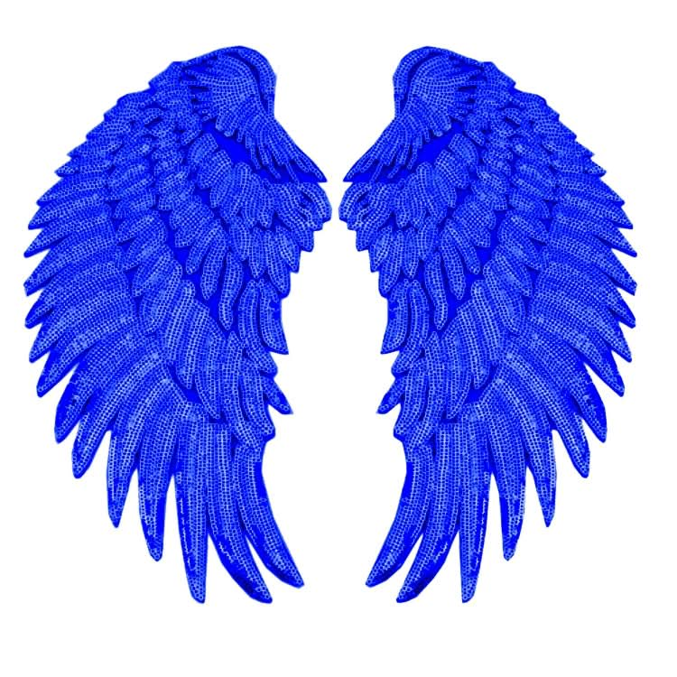 A Pair Sequin Feather Wing Shape Clothing Patch Sticker DIY Clothing Accessories-Reluova