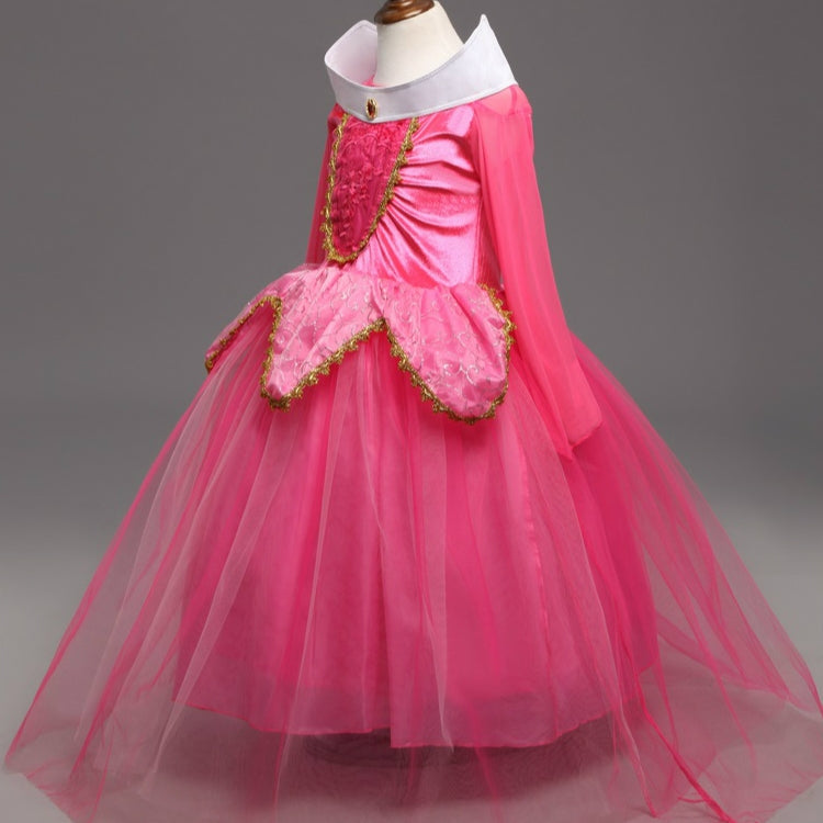 Girls Dress Halloween Cosplay Sleeping Beauty Princess Dresses Christmas Costume Party Children Kids Clothing