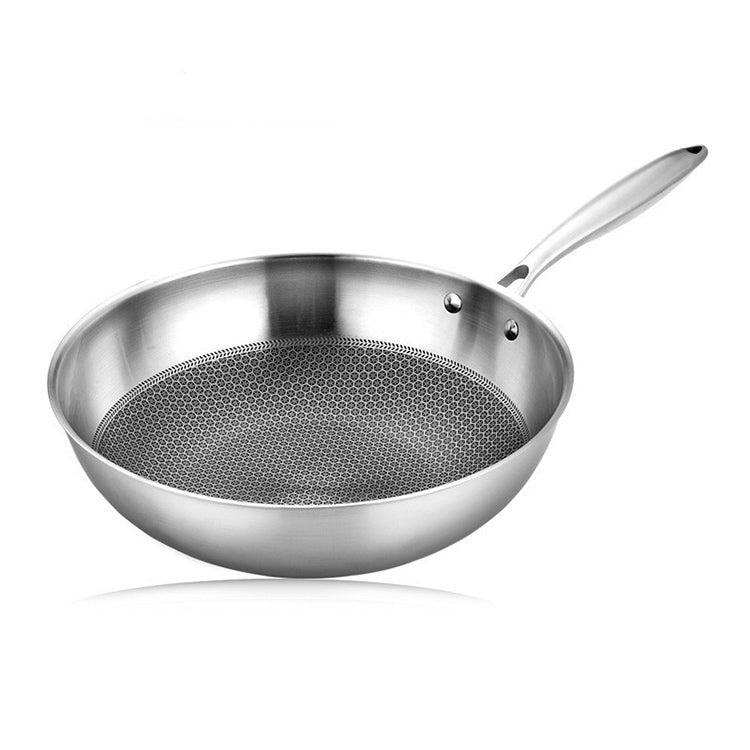 Household Honeycomb Stainless Steel Non-stick Frying Pan