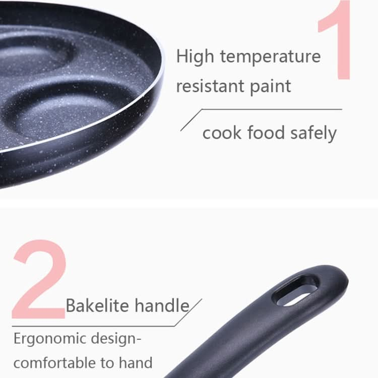 Multifunction Nonstick Frying Pan Aluminium Alloy 4 Units Cookware Fry Egg Pan Pancake Steak Pan for Gas Cooker Reluova