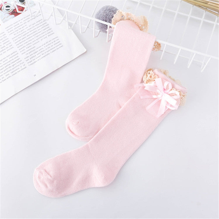 Baby Princess Tall Princess Socks with Lace Bow