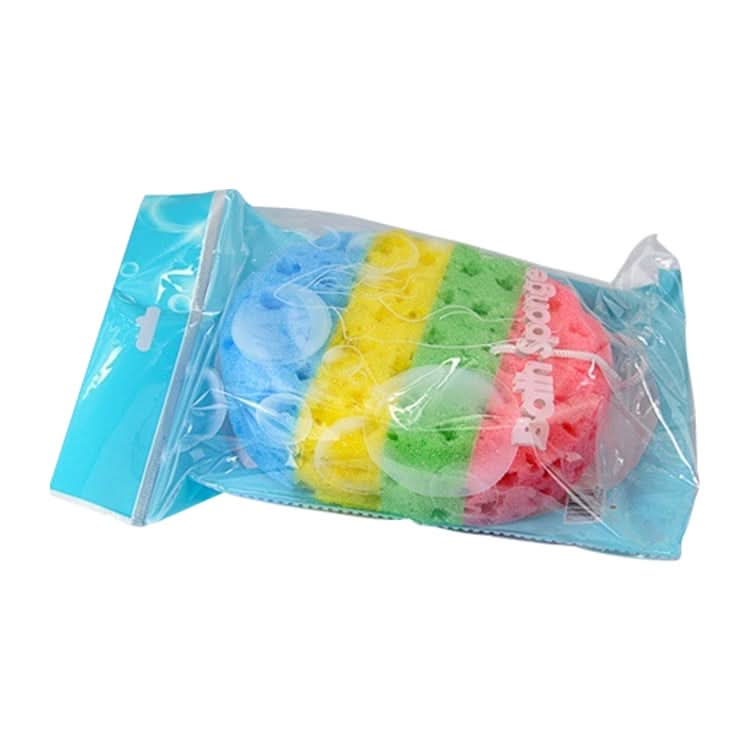 2 PCS Four-color Oval Seaweed Bath Sponge-Reluova