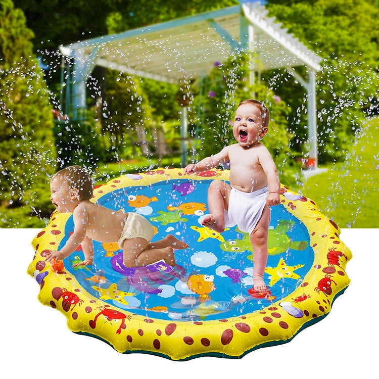 Cartoon Pattern Round Inflatable Outdoor Lawn Sprinkler Pad Children Pad, Diameter: 100cm Reluova