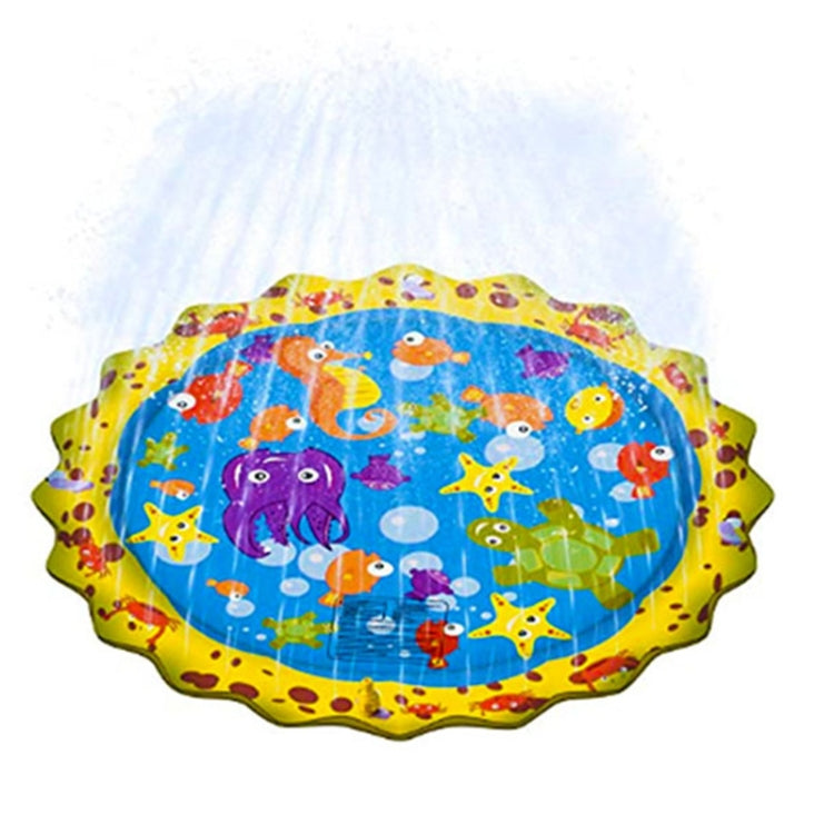 Cartoon Pattern Round Inflatable Outdoor Lawn Sprinkler Pad Children Pad, Diameter: 100cm Reluova