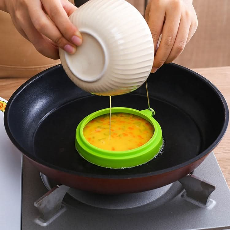 DIY Breakfast Round Silicone Egg Ring Fried Egg Mould Pancake Ring Non-stick Kitchen Cooking Mould - Reluova