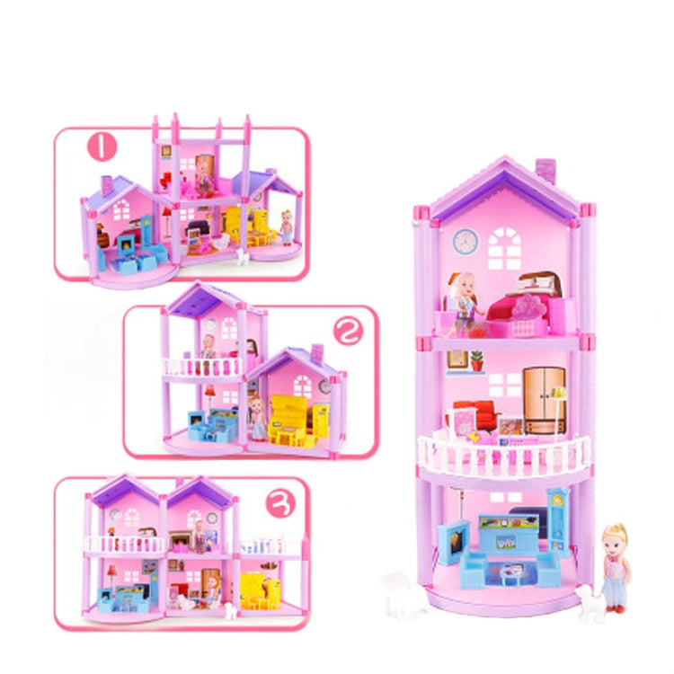 DIY Assembled Miniature Princess Doll House Small Villa Simulation Dream House Girl Toy