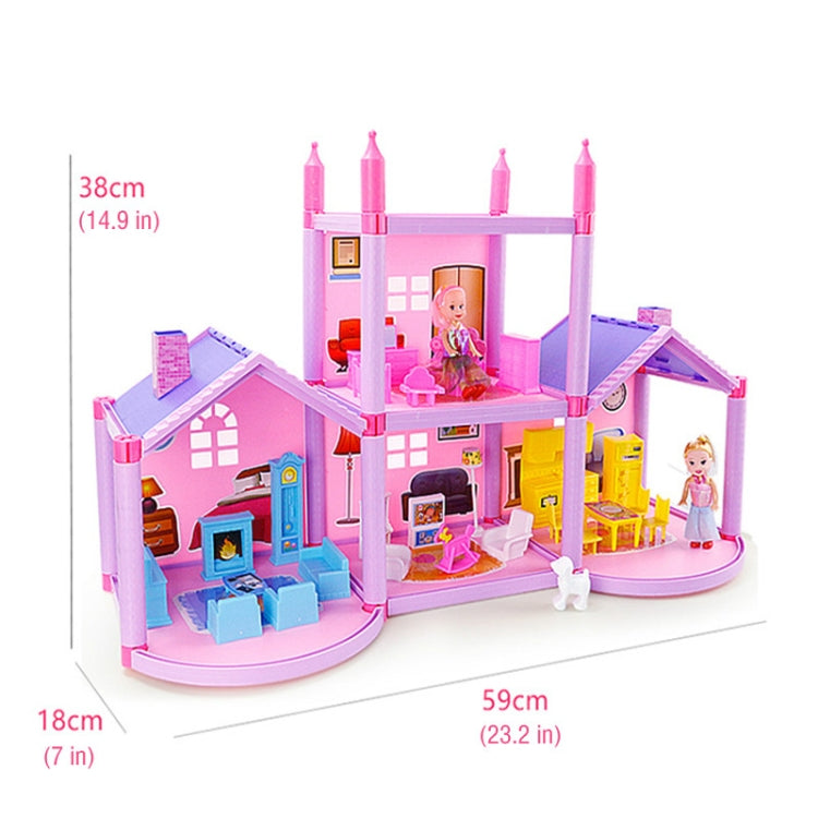 DIY Assembled Miniature Princess Doll House Small Villa Simulation Dream House Girl Toy