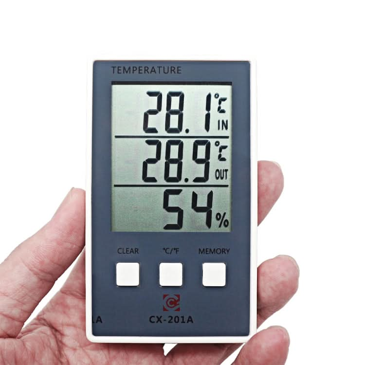 CX-201A LCD Digital Weather Station Thermometer Hygrometer Indoor  Outdoor Temperature Humidity Meter with Temperature Sensor Reluova