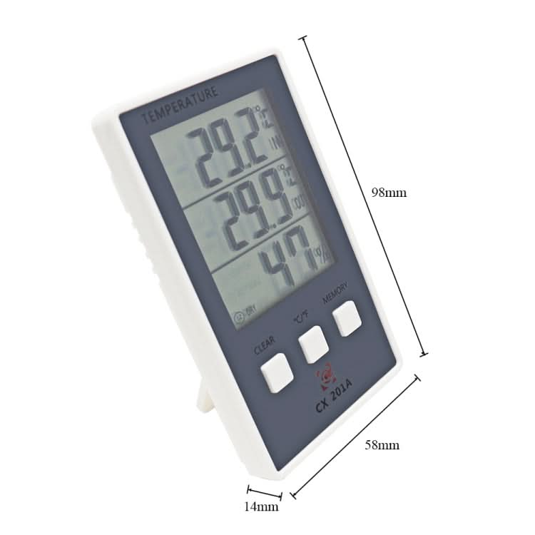 CX-201A LCD Digital Weather Station Thermometer Hygrometer Indoor  Outdoor Temperature Humidity Meter with Temperature Sensor Reluova