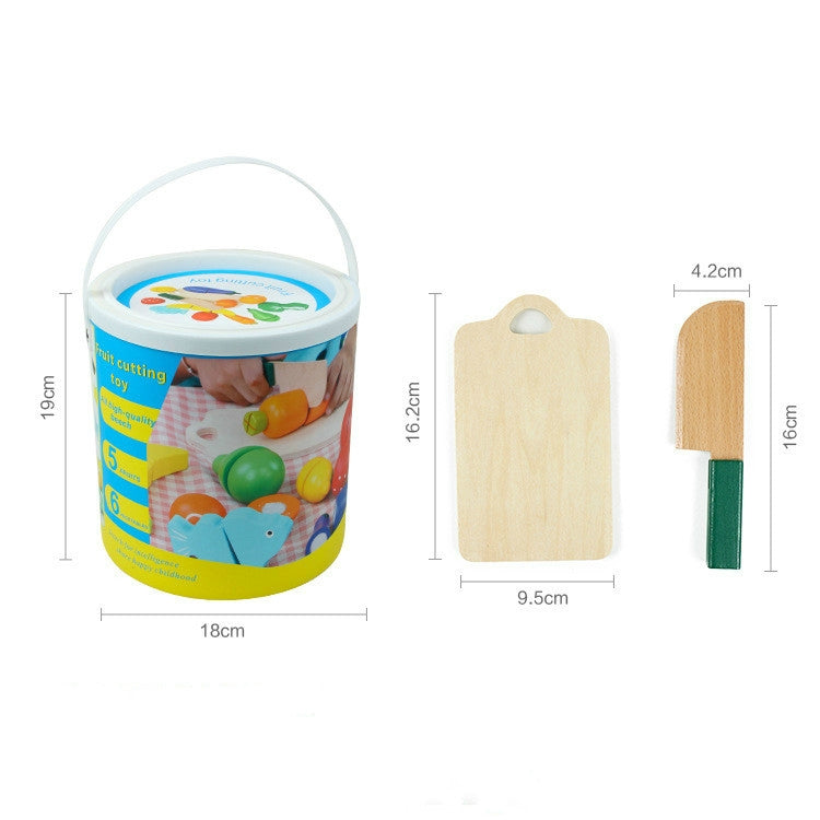 Woodiness Fruit Vegetables Cutting Toy Early Development and Education Toy for Children Reluova