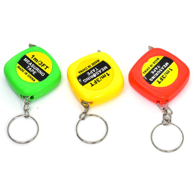 4 PCS Portable Easy to Retract Square Small Tape Measure Key Ring Pendant My Store