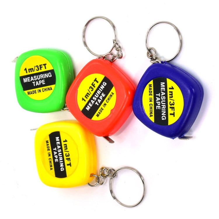 4 PCS Portable Easy to Retract Square Small Tape Measure Key Ring Pendant My Store