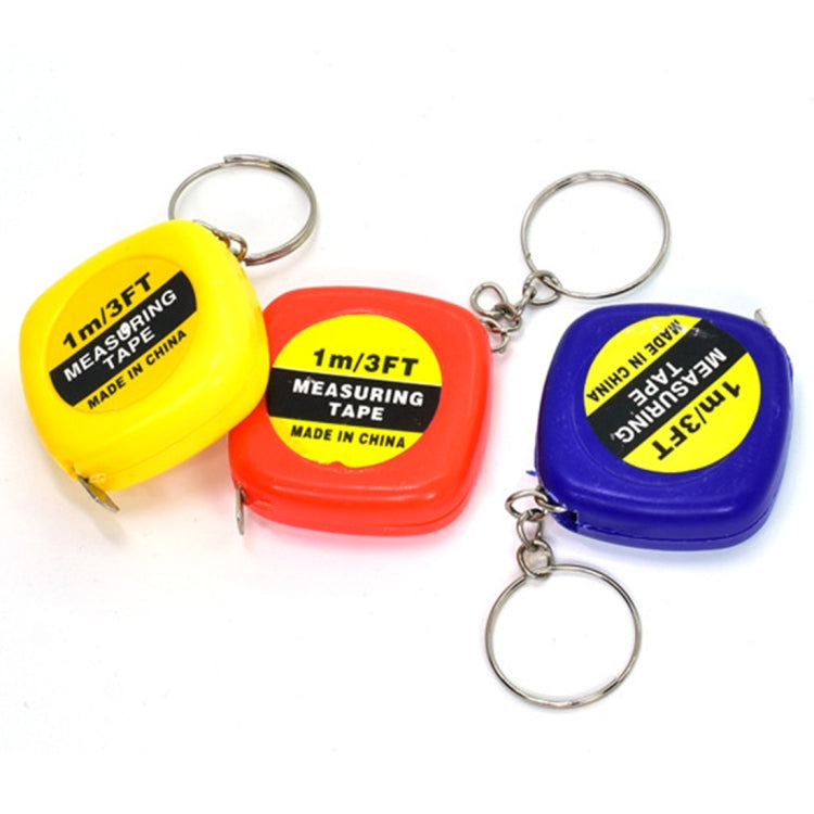 4 PCS Portable Easy to Retract Square Small Tape Measure Key Ring Pendant My Store