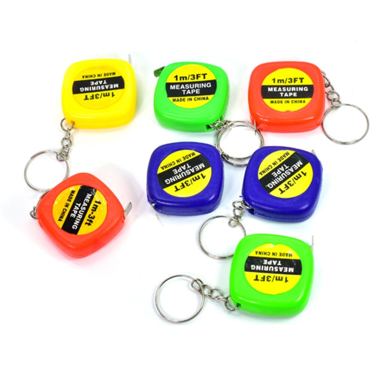 4 PCS Portable Easy to Retract Square Small Tape Measure Key Ring Pendant My Store