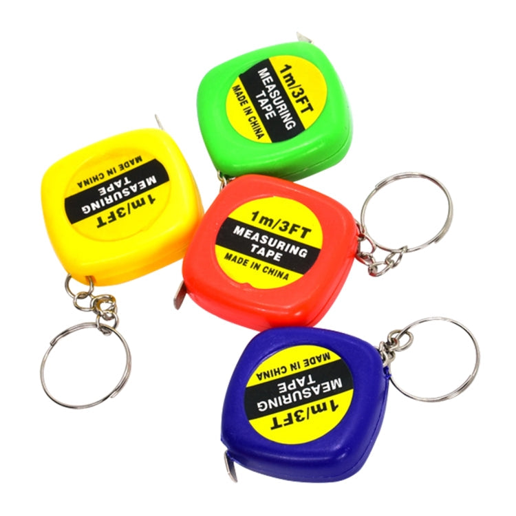 4 PCS Portable Easy to Retract Square Small Tape Measure Key Ring Pendant My Store