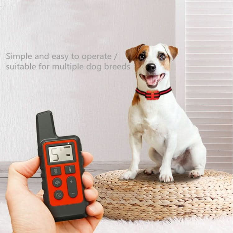 500m Dog Training Bark Stopper Remote Control Electric Shock Waterproof Electronic Collar(Black)-Reluova