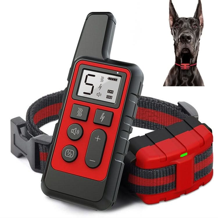 500m Dog Training Bark Stopper Remote Control Electric Shock Waterproof Electronic Collar(Red)-Reluova