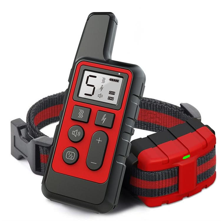 500m Dog Training Bark Stopper Remote Control Electric Shock Waterproof Electronic Collar(Red)-Reluova