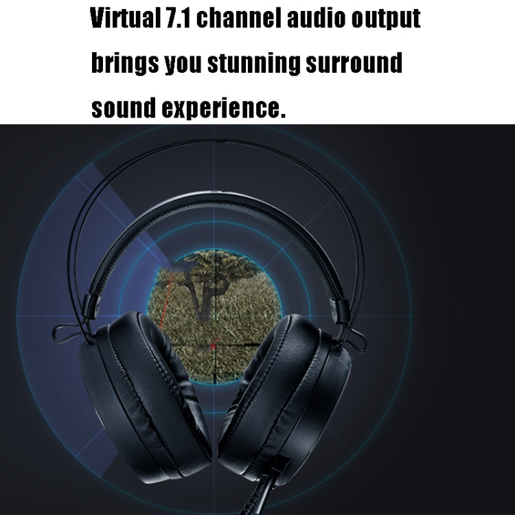 Rapoo VH500C Desktop Computer 7.1 Channel RGB Luminous Game Headset with Short Microphone, Cable Length: 2.2m My Store