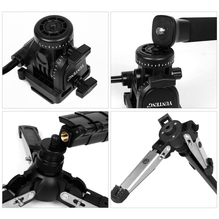 YUNTENG VCT-288RM SLR Camera Monopod Camera Support Foot Hydraulic Head Professional Photography Stand, Max Height: 1.48m My Store